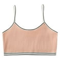thumbnail image 3 of Girls Bras Kids Toddler Girls Solid Bra Lightweight Seamless Crop Top Sports Training Bra Camisole Style Breathable Soft Girls Sports Bras Light Pink 9 Years-12 Years, 3 of 6