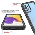 thumbnail image 5 of SaniMore for Samsung Galaxy A72 Case, Rugged PC Back & TPU Bumpers Two-Layer Structure Transparent Cover with PET Screen Protector Shockproof Protective Shell for Samsung A72, Black, 5 of 7