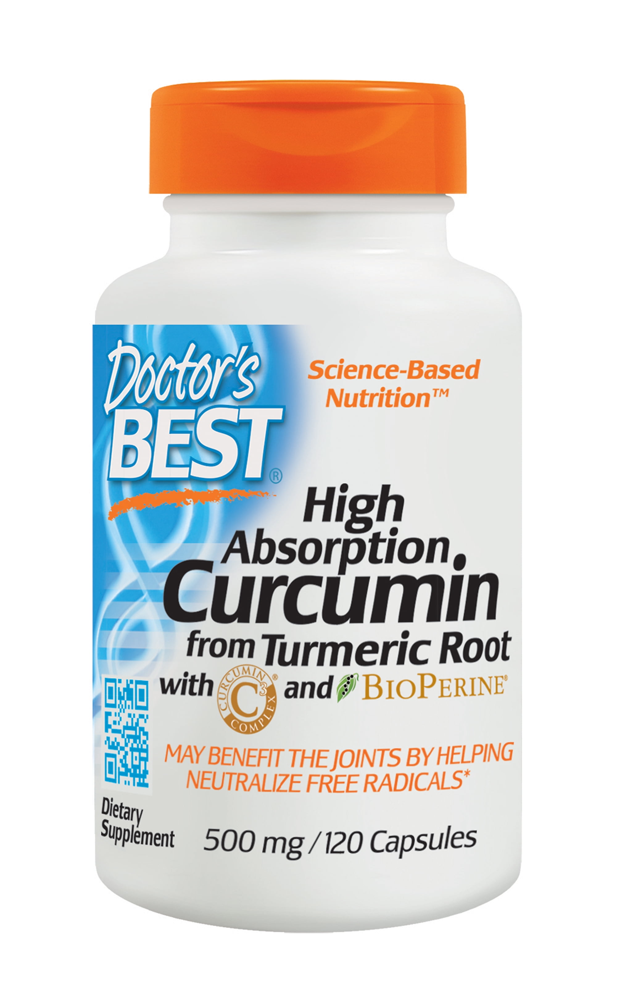 Doctor's Best Curcumin From Turmeric Root, NonGMO, Gluten Free, Soy Free, Joint support, 500mg