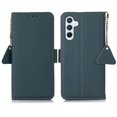 thumbnail image 1 of KAIYANG TJ Stand Shell para Samsung Galaxy M54 5G/F54 5G Funda de cuero genuino de vaca Funda tipo billetera para teléfono Estilo D Samsung Galaxy F54 5G Verde, 1 of 5