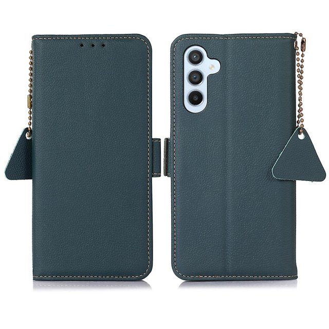 KAIYANG TJ Stand Shell para Samsung Galaxy M54 5G/F54 5G Funda de cuero genuino de vaca Funda tipo billetera para teléfono Estilo D Samsung Galaxy F54 5G Verde