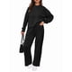 thumbnail image 3 of Traje de Dos Piezas para Mujer: Sudadera de Larga y Pantalón de Otoño. Traje Informal. Negro 4XL, 3 of 9