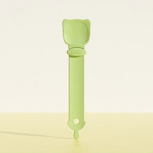 Cuillère pour Animaux de Compagnie, Outils de Compression pour Nourriture Liquide, Cuillère Multifonctionnelle pour Friandises Humides, Distributeur pour Chiots et Chatons, Vert