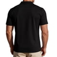 thumbnail image 5 of Polo Shirts Men Casual Short Sleeve Moisture Wicking Breathable Solid Knit T-Shirts UPF50+ Athletic Collared Golf Shirts Black M, 5 of 6