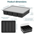 thumbnail image 4 of Toorise 2 Pack Silicone Freezer Tray with Lid 4 Compartment Soup Freezer Container Mold Ice Cube Tray for Meal Prep and Freezing Soup Stew Sauce Garlic Herb, 4 of 11