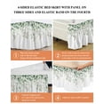 thumbnail image 5 of Green Eucalyptus Bed Skirt California King Size 18" Drop Leaf Red Fruit Watercolor Pastoral Plant Ruffled Wrap Around Bed Skirts Adjustable Elastic Bedskirt Dust Ruffle for California King Size Bed, 5 of 7