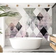 thumbnail image 3 of Tiptophomedecor Abstract Wallpaper Wall Mural - Rhombic Chessboard Pink, 3 of 7