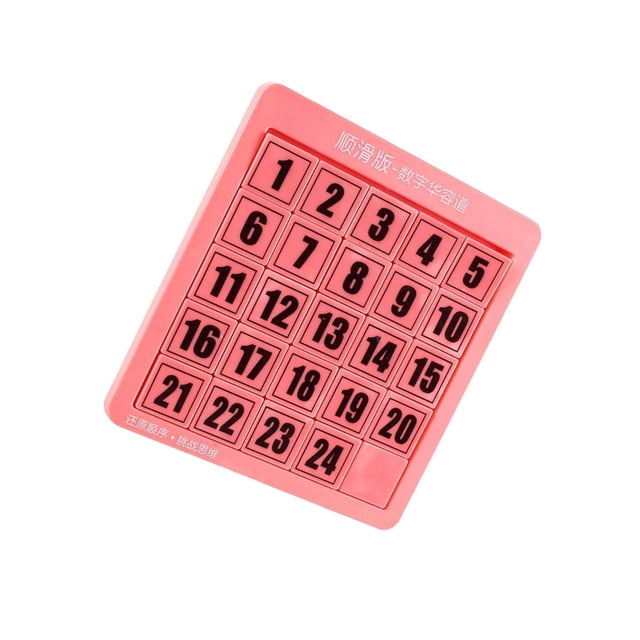 kurtrusly Digital Puzzles Toys Math Educational Toys Game for Training Exercise pink 24 cubes