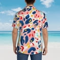 thumbnail image 4 of Sikiie Abstract Leopard Print Print Men's Hawaiian Shirt, Summer Beach Button Pocket Short Sleeve T-Shirt,3X-Large, 4 of 7
