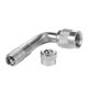 thumbnail image 1 of Tubo De Extensión Adaptador de extensión de vástago Schrader de válvula de neumático de aire de latón de 90 grados (plata), 1 of 6