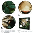 thumbnail image 3 of Designart "Lion in Green Foliage" Animals Framed Wall Art - Traditional Green Lion Entryway Framed Wall Art, 3 of 6