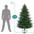 Naomi Home 6.5ft Traditional Christmas Tree with Lights, Realistic
