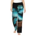 thumbnail image 1 of Balery Blue Viper Snake Pantalones de pijama para mujer, pijamas ultraligeros, pantalones de estar por casa-X-Large, 1 of 6