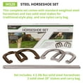 thumbnail image 3 of Champion Sports unisex adult Classic Horseshoe Game Set, Black/Silver/Brass, One Size US, 3 of 5