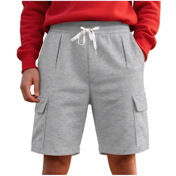 Nkmbld Men's Casual Cargo Shorts Classic Stretch Waist Drawstring Outdoor Work Shorts Jogger Shorts with Pockets
