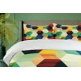 thumbnail image 4 of Ambesonne Vintage Duvet Cover Set, Rhombus Pattern Grunge, 2-Calking, Multicolor, 4 of 7
