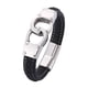 thumbnail image 1 of Qarigey trenzada personalizable que añade un toque personal, pulseras para hombres, brazaletes para mujeres, significativo y memorable Ropa, zapatos y accesorios Miscelánea negro, 1 of 6