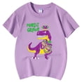 thumbnail image 4 of AJIWYH Uniforme Scolaire, Chemise Décontractée Imprimée à Col Rond à Manches Courtes pour Filles T-Shirt Chemise Décontractée, Chemise d'Uniforme Scolaire pour Fille de 5-6 Ans, Violet Pâle, 4 of 4