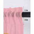thumbnail image 6 of Christmas Pink, Tier Curtains 36 Inch Length, Sheer Curtains for Bedroom Living Room Window Blush Santa Claus Black Belt Rod Pocket Voile Drapes Kitchen Curtains Small Half Window 27.5"x36" 2 Panels, 6 of 7