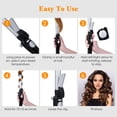 thumbnail image 4 of Automatic Curling Porcelain Rotating Electric Curling Iron Automatic Hair Curler Big Wave Curls Hairdresser, 4 of 7