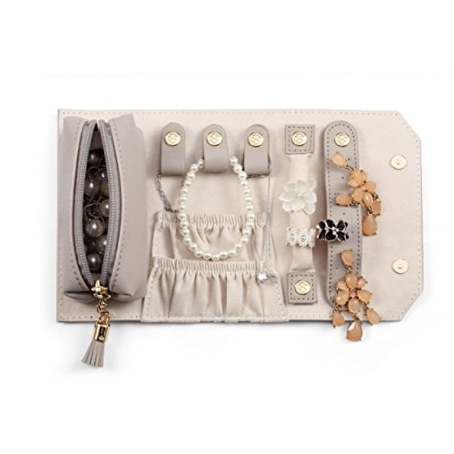 vlando small travel jewelry roll bag organizer with portable pouch