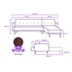 thumbnail image 4 of Sala Modular Sofá Cama Avanda Chocolate Sofantastico Reversible, 4 of 8