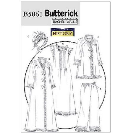 Butterick Pattern Misses' Jacket, Robe, Nightgown, Pants and Hat, Y (XS, S, M)