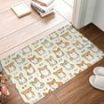 thumbnail image 4 of Pofeuu Cartoon Corgi Print Flannel Doormats Rug16"x24"Rug Washable Doormats Indoor Outdoor Rugs for Layered Front Door Mats, Porch, Kitchen, Entryway, 4 of 7