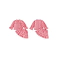 thumbnail image 2 of Cjfdfy Toddler Girls Denim Outfit Fashion Solid Color Long Sleeve Button Down Collared Jacket with Skirt 2Pcs Fall Set Cute Cowgirl Outfits Toddler Girls Denim Skirt Outfit Cowgirl Outfit 1-6T, 2 of 9