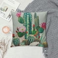 thumbnail image 2 of Creowell  Throw Pillow Covers Watercolor Cactus Garden Raster for Clipping Path Collection Succulents Plants Decor Pillow Cases Home Decorative Square Pillowcases, 2 of 5
