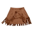 thumbnail image 4 of XIAONU Women's Fringe Mini Skirt High Waist Studded Skirts Edgy Western Party Skirts, 4 of 5