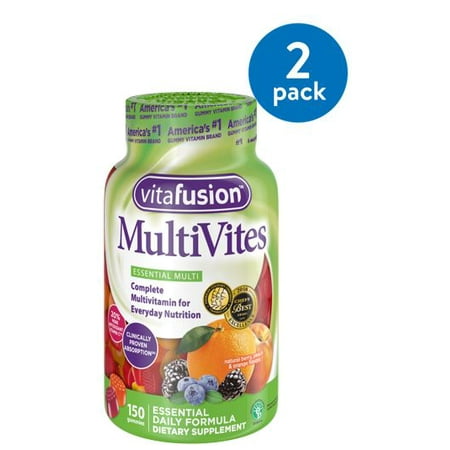 (2 Pack) Vitafusion MultiVites Gummy Vitamins, (Best Vitamins For Pimples)