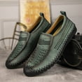 thumbnail image 5 of Spring Summer New Men's Casual Hollow Loafers Slip On Breathable Leather Flats Boat Shoes Driving Shoes Moccasins Comfort Walking Shoes, 5 of 16