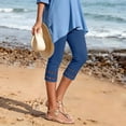 thumbnail image 6 of Guluxicc Women's Cropped Pants Elastic Waist Relaxed Summer Casual Capris for Everyday Wear, 6 of 9