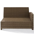 thumbnail image 4 of Crosley Furniture Bradenton Fabric Right Arm Patio Loveseat in Brown and Navy, 4 of 9