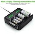 thumbnail image 2 of EBL Battery Charger for AA/AAA/C/D Rechargeable Battery with 1.2V NiMH Rechargeable AA Battery 2800mAh 8 Packs Combo, 2 of 7