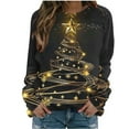 thumbnail image 2 of Christmas Sweatshirts for Women 2025 Long Sleeve Crewneck Xmas Holiday Graphic Sweatshirt Pullover Tops, 2 of 5
