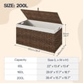 thumbnail image 3 of HOOBRO Storage Basket with Lid, 52.8 Gallon (200L) Wicker Basket, Handwoven Blanket Storage Basket with Handles, Metal Frame and Soft Lining, Foldable for Bedroom, Laundry Room, Brown BR220CW01, 3 of 9