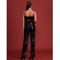 thumbnail image 3 of Impresionante mono BELLA BARNETT con plumas de lentejuelas para mujer, color negro, 3 of 3