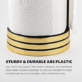 thumbnail image 3 of SHIBA-Paper Towel Holder & Dispenser, Stainless ABS Plastic Standing Hand Towel Holder Stand, No Installation, Kitchen Towel Holder Gold and Silver Design, Golden, 3 of 4