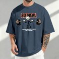 thumbnail image 4 of jowamay Funny Weightlifting T-Shirts for Men Crew Neck Casual Short Sleeve Cotton Tee Loose Fit Tops for Daily Wear Travel, 4 of 6