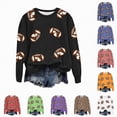 thumbnail image 2 of Godom Womens Sweatshirts Crewneck Rugby Printed Long Sleeve Tops Oversized Pullover Sweatshirt for Women, 2 of 7