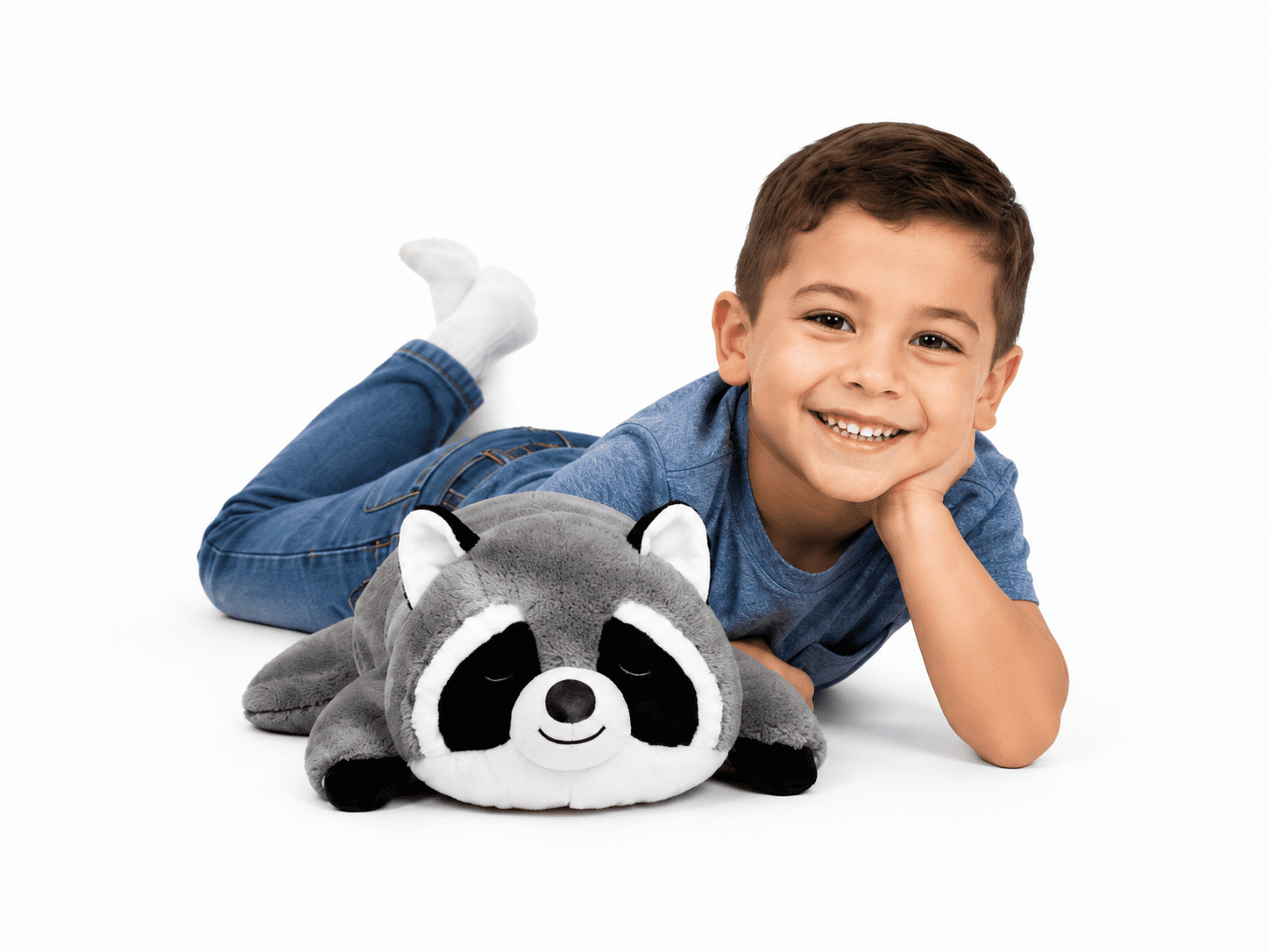 Moonmeadow 14 inch Weighted Raccoon Plush, Super Soft Stuffed Animal Brand
