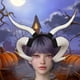 thumbnail image 5 of Diadema de cuerno de oveja de demonio, tocado de cuerno de diablo, diadema para Halloween Blanco, 5 of 8