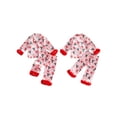 thumbnail image 2 of RUINIXCW Kids Toddler Baby Girl Christmas Silk Stain Pajamas Set Spring Fall Winter PJS Sleepwear Long Sleeve Button Down Collar Shirt Tops Pants Set, 2 of 10