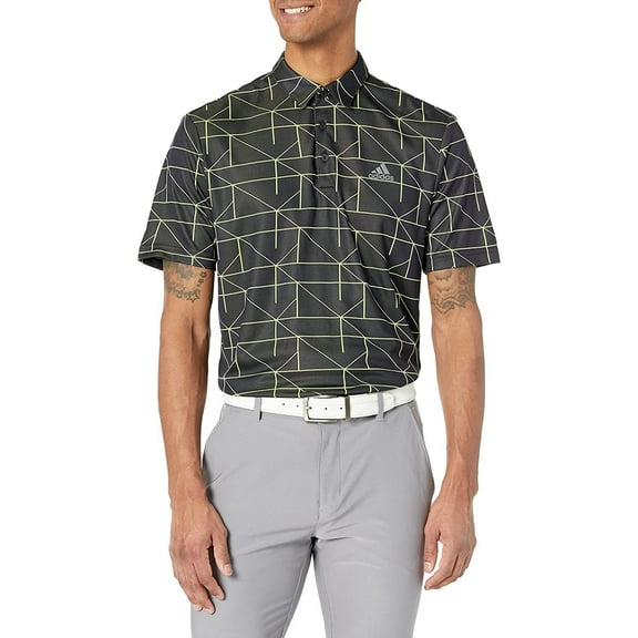 Men's adidas Regular-Fit Jacquard Polo - Men's Golf Polo Shirt For Comfortable Play - Small (S)