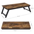 thumbnail image 4 of SONGMICS Bureau pour Ordinateur Portable, Plateau de Déjeuner pour Lit et Sofa, Dessus Inclinable Réglable, Brun Foncé Rustique ULLD110B01, 4 of 5