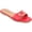 Red, variant on Journee Collection Womens Faux Leather Dressy Slide Sandals