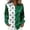 White, variant on Women's St. Day Blouse Long Sleeve Button Down Satin Shirt Green Printed Like Satin Top For Casual Daily Wear Multicolor XXXL