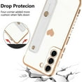 thumbnail image 2 of Designed for Samsung Galaxy S21 Plus 5G Case White Love Hearts Design for Women Girl Men, Luxury Plating with Strap Stand Full Camera Lens Protection Bumper for Galaxy S21 Plus 5G, 2 of 12